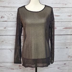 Rock & Republic see through mesh tunic blouse